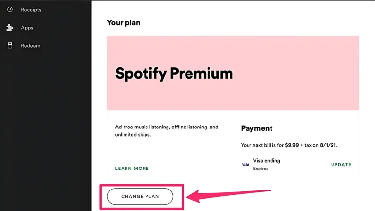 subscribed to the premium plan details will appear