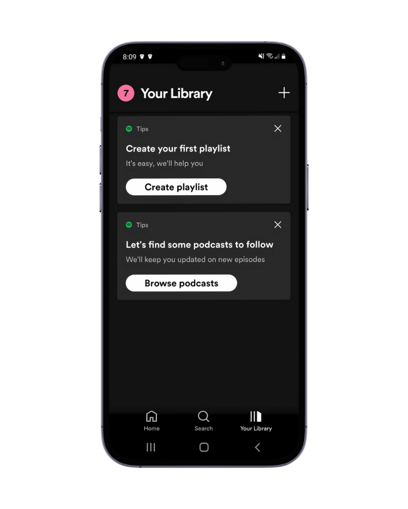 Download and save music in spotify