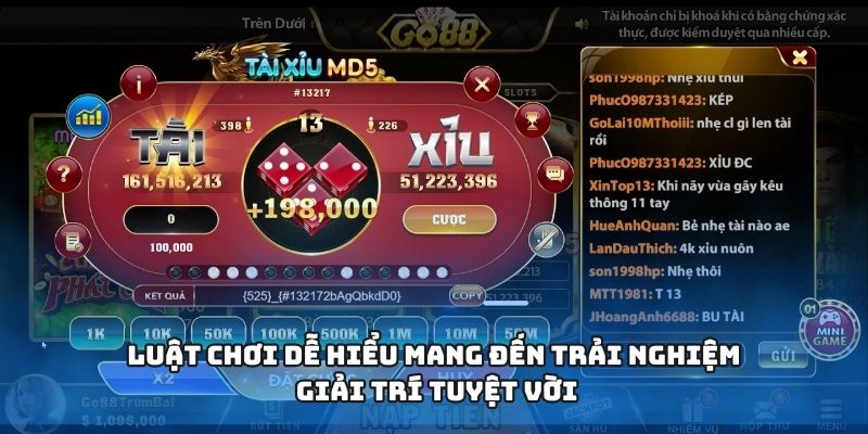 Luật chơi dễ hiểu mang đến trải nghiệm giải trí tuyệt vời