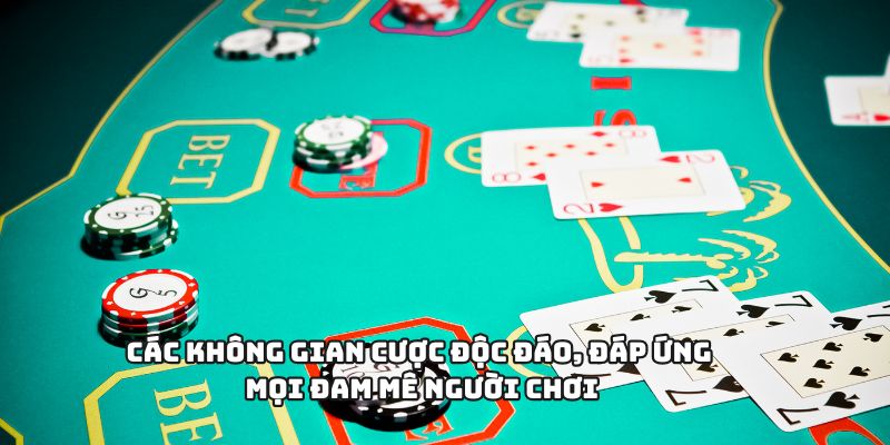 Các không gian cược độc đáo, đáp ứng mọi đam mê người chơi